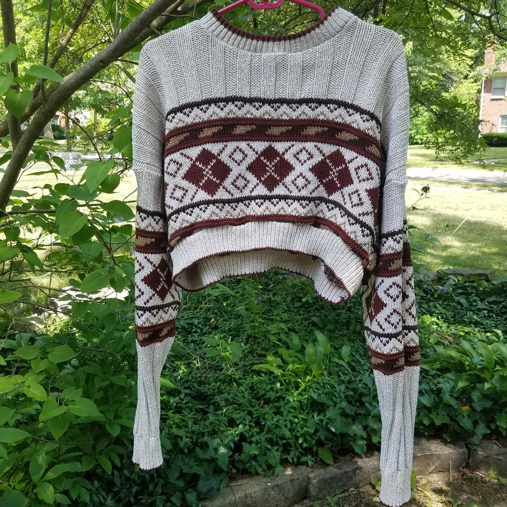 Urban Outfitters upcycled cropped sweater